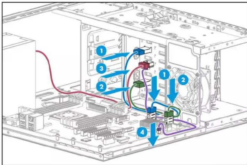 HP ProLiant ML110 G9 - Cage à 8 baies de lecteur SFF (option) - 3