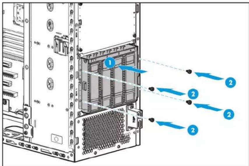 HP ProLiant ML110 G9 - Cage à 4 baies de lecteur LFF (option) - 2