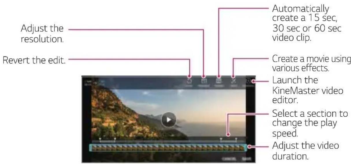 LG G7 Plus ThinQ - Editing videos - 1