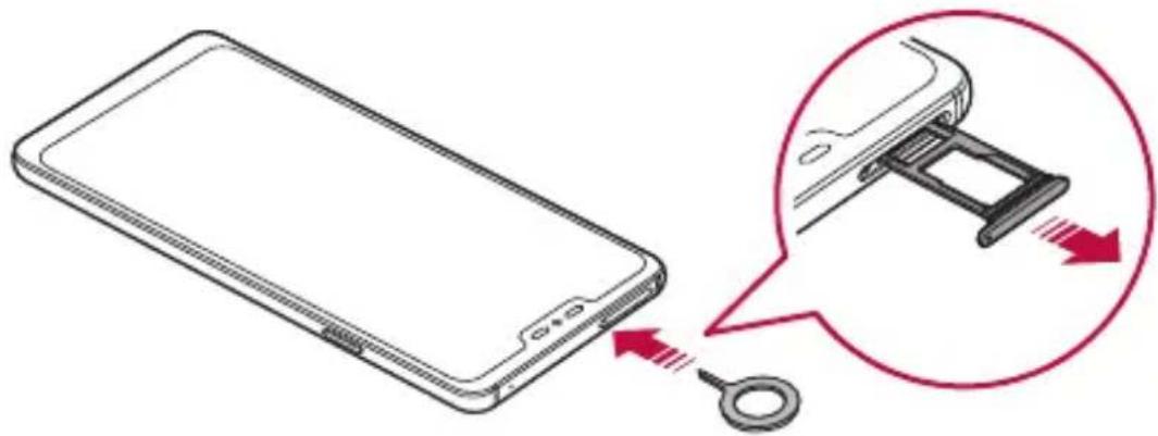 LG G7 Plus ThinQ - Installing the SIM card and memory card - 2