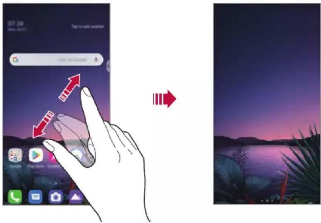 LG ThinQ G8S - Preklapljanje med usmeritvami zaslona - 3