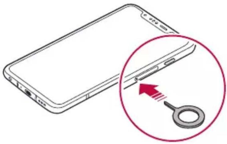 LG ThinQ G8S - Instalarea cartelei SIM - 3