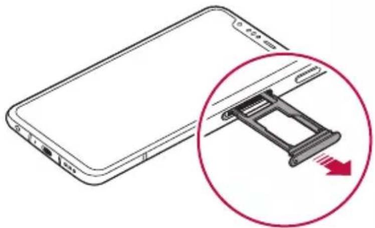 LG ThinQ G8S - Instalación de la tarjeta SIM - 4