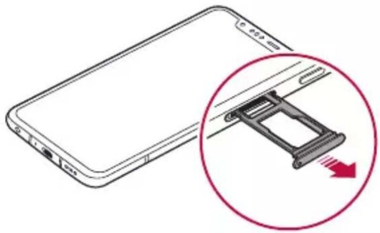LG ThinQ G8S - Instalarea cartelei SIM - 4
