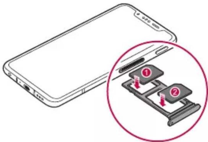 LG ThinQ G8S - Installing the SIM card - 6