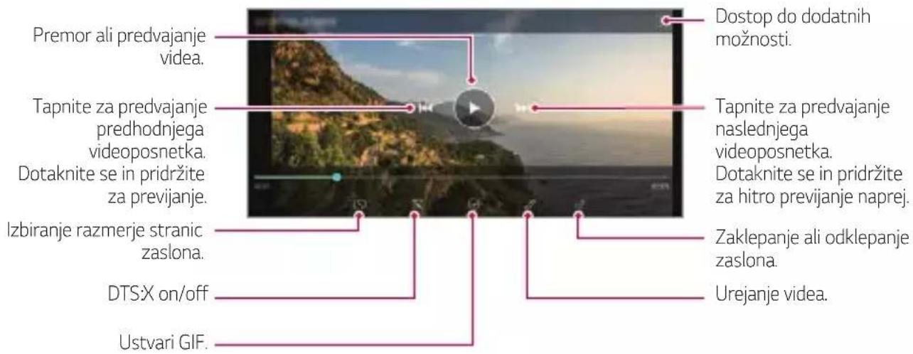 LG ThinQ G8S - Predvajanje videoposnetka - 1