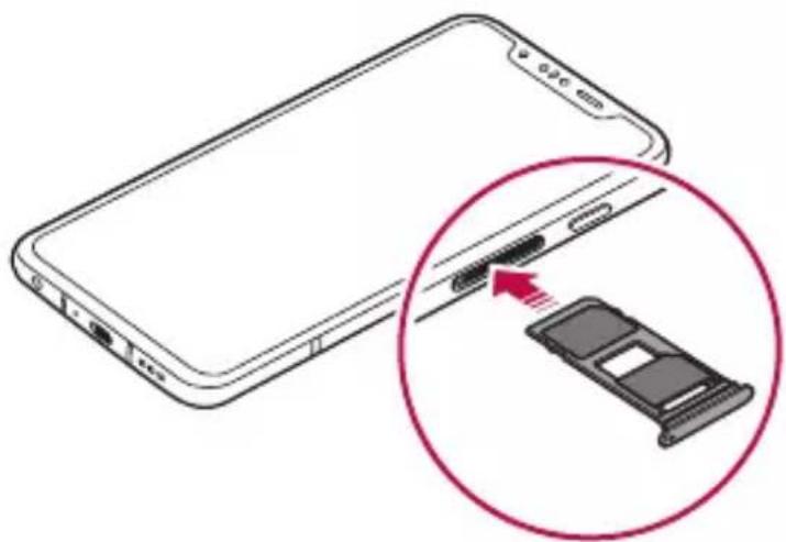 LG ThinQ G8S - Installing the SIM card - 7