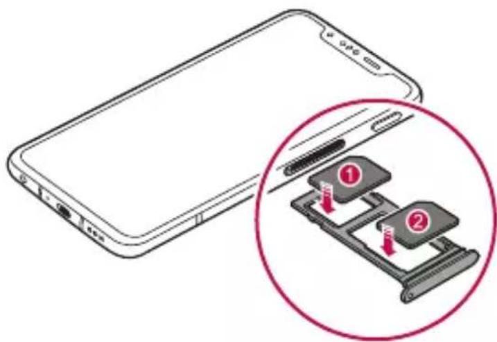 LG ThinQ G8S - Instalación de la tarjeta SIM - 6