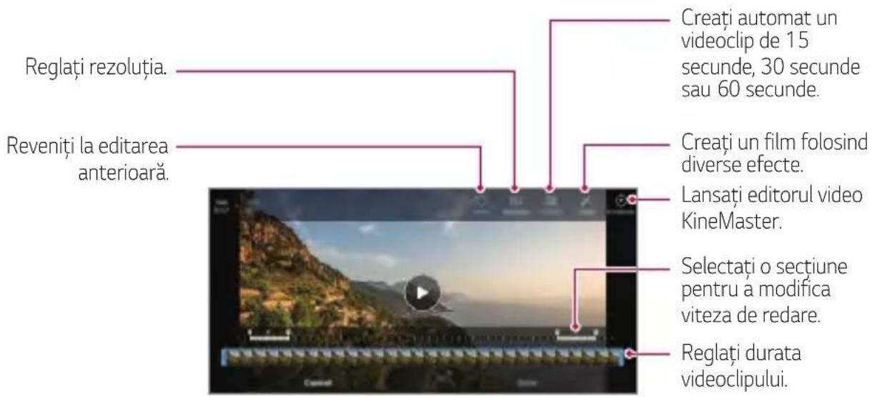 LG ThinQ G8S - Editarea videoclipurilor - 1