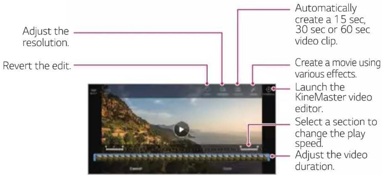 LG ThinQ G8S - Editing videos - 1