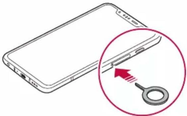 LG ThinQ G8S - Installation de la carte SIM - 3