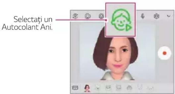 LG ThinQ G8S - Folosirea opțiunii Autocolant Ani - 1