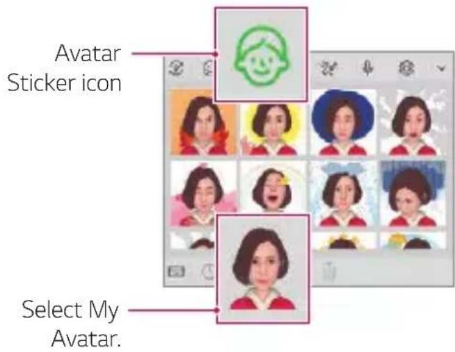 LG ThinQ G8S - Using Avatar Stickers - 1
