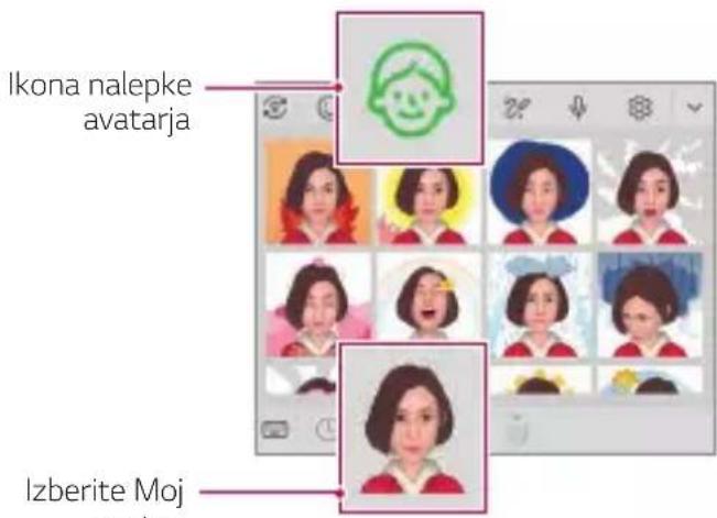 LG ThinQ G8S - Uporaba Avatar nalepk - 1