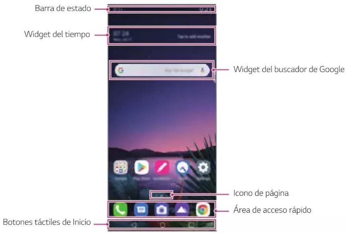 LG ThinQ G8S - Diseño de la pantalla de inicio - 1