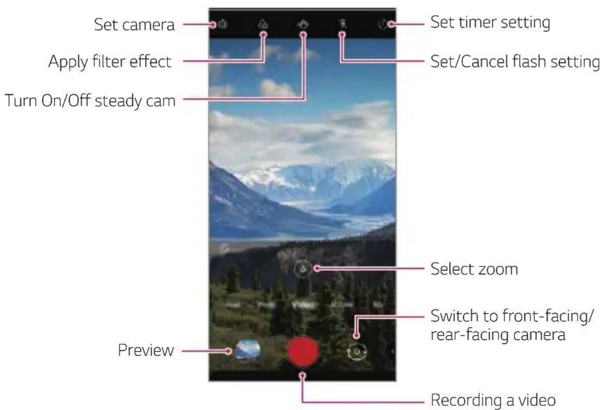 LG ThinQ G7 - Recording a video - 1