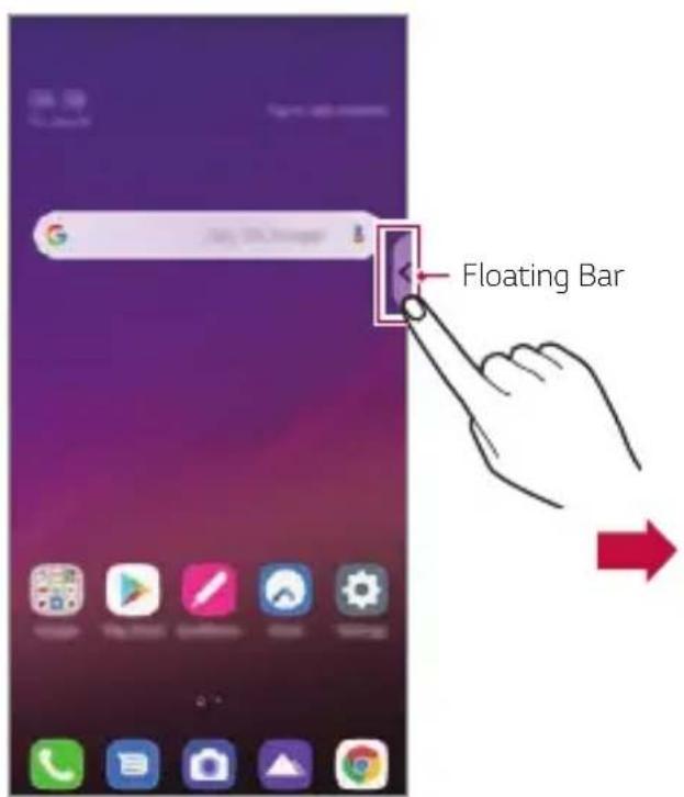 LG ThinQ G7 - Otwieranie i zamykanie Floating Bar - 1