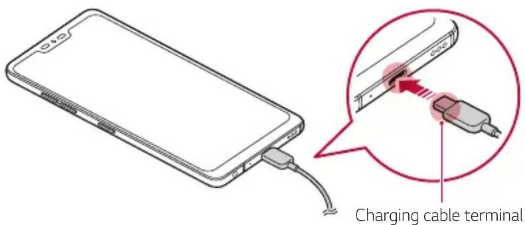 LG ThinQ G7 - Charging the battery - 1