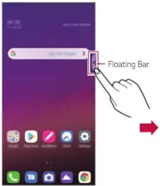 LG ThinQ G7 - Deschiderea și închiderea Floating Bar-ului - 1