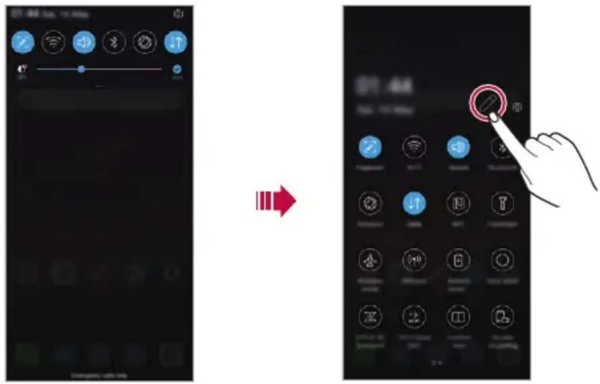 LG ThinQ G7 - Notifications panel - 1