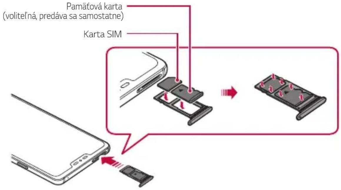LG ThinQ G7 - Vloženie karty SIM a pamätovej karty - 3
