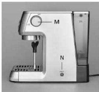 Solis Eureka Mignon 1663 - ▲ THE FUNCTION BUTTONS, THE CONTROLS AND THE PRESSURE GAUGE - 2