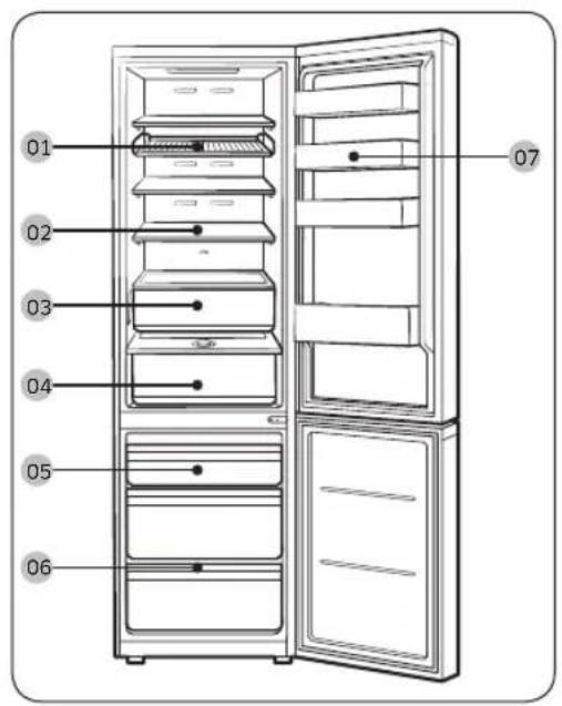 SAMSUNG RR39A746341 - Overzicht van de koelkast - 1
