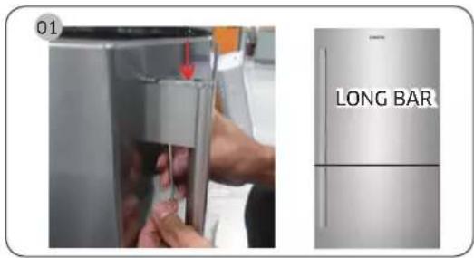 SAMSUNG SRL456LS - To detach the handles - 1