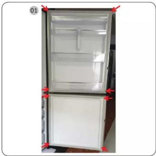 SAMSUNG SRL456LS - Remoção do vedante - 1