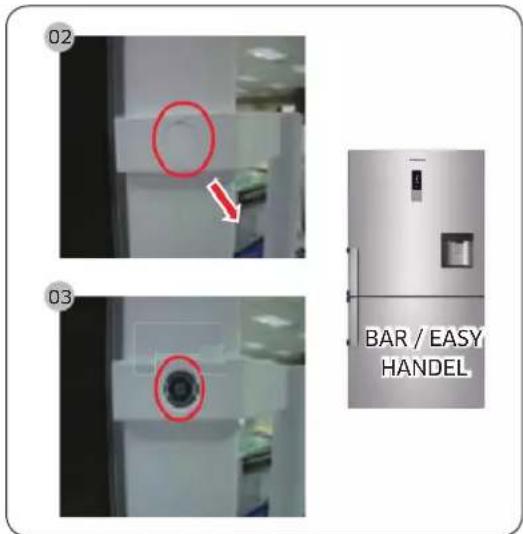 SAMSUNG SRL456LS - To detach the handles - 2
