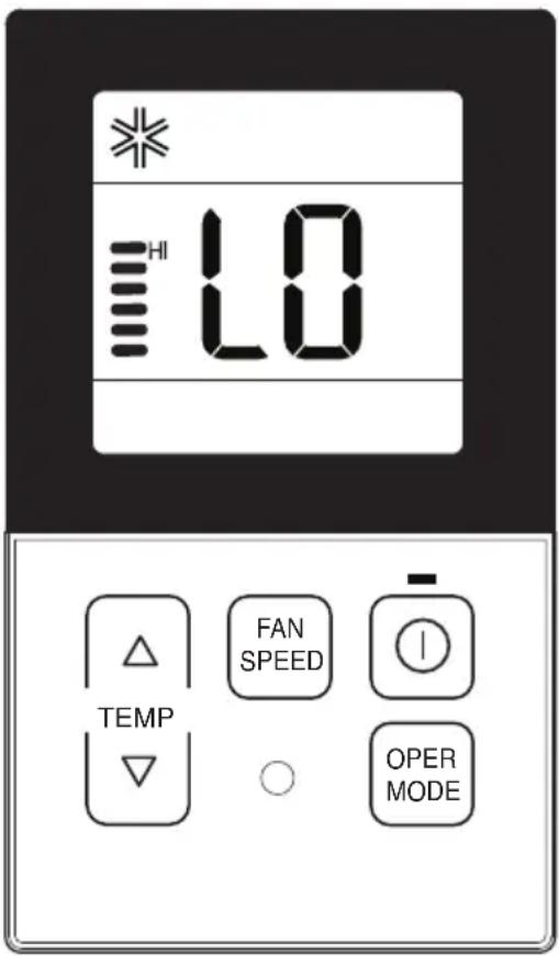 HI LO TEMP FAN SPEED OPER MODE