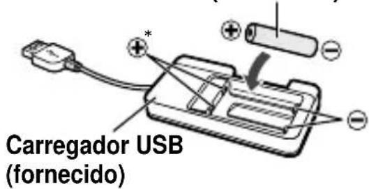 PANASONIC RP-BTGS10 - Coloque a bateria recarregável no carregador USB - 1