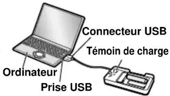 PANASONIC RP-BTGS10 - Connectez le chargeur USB à un ordinateur par le connecteur USB - 1
