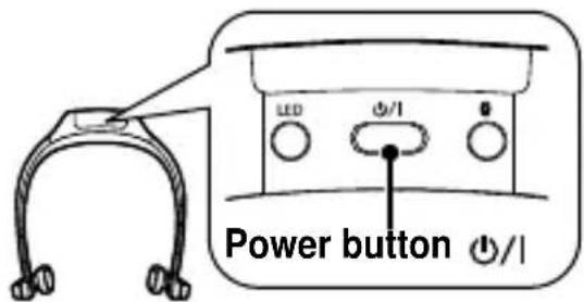 PANASONIC RP-BTGS10 - Press and hold the power button ⏻/1 for approximately 2 seconds. - 1