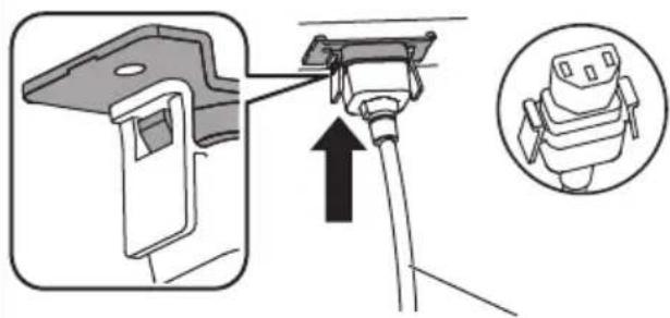 PANASONIC TH-75BQE1W - Connexion et fixation du cordon d'alimentation - 2