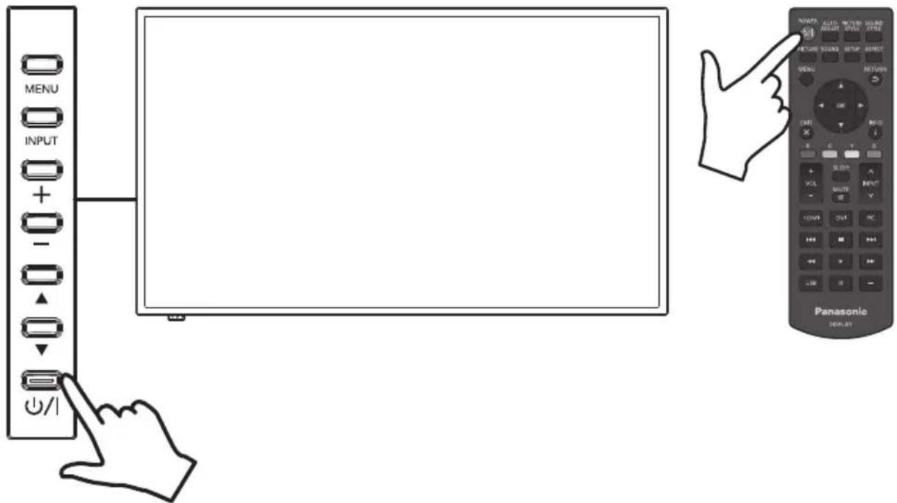 MENU INPUT + - / / Panasonic DISPLAY
