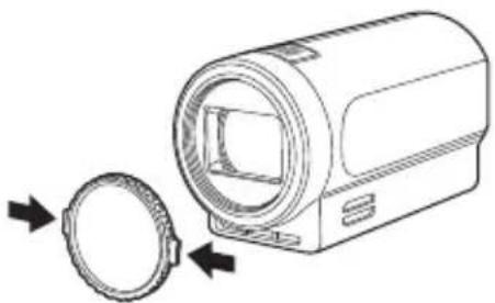 PANASONIC AG-UCK20G - ■ レンズキャップを取り付ける / 取り外す - 1