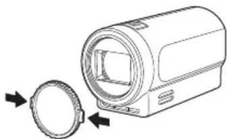PANASONIC AG-UCK20G - ■ Instalación/desinstalación de la tapa del objetivo - 1