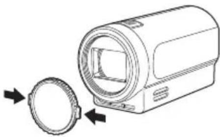 PANASONIC AG-UCK20G - ■ Mise en place/retrait du capuchon d'objectif - 1