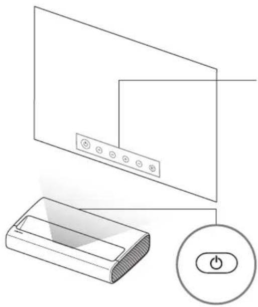 SAMSUNG SP-LSP7TFA - Verwenden der Netztaste - 1