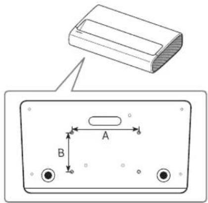 SAMSUNG SP-LSP7TFA - Montering af projektoren på en væg - 2
