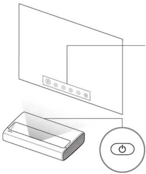 SAMSUNG SP-LSP7TFA - Utilisation du Bouton de mise en marche - 1