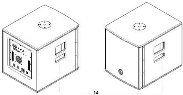 ANT BHS 800 - MANIGLIA POSTERIORE INCASSATA - DIFFUSORI - 1
