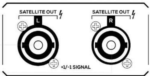 SATELLITE OUT L +1/-1 SIGNAL SATELLITE OUT R