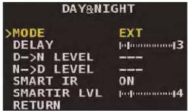 FLIR MPX C237BD - To set Day & Night mode: - 1