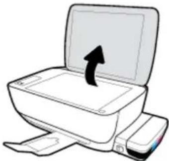 HP Deskjet GT 5810 - Chargement d'un original sur la vitre du scanner - 1