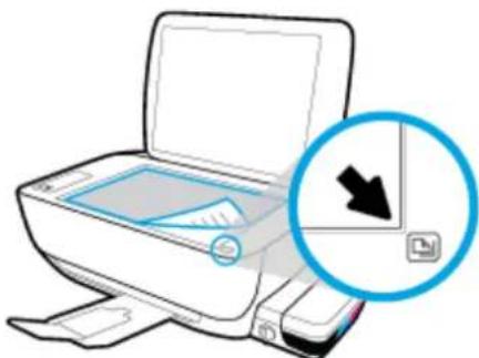 HP Deskjet GT 5810 - Chargement d'un original sur la vitre du scanner - 2