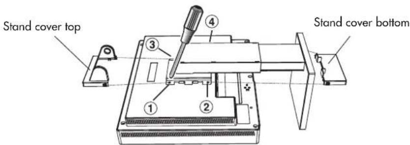NEC MultiSync LCD1960NXi - Remove Monitor Stand for Mounting - 2