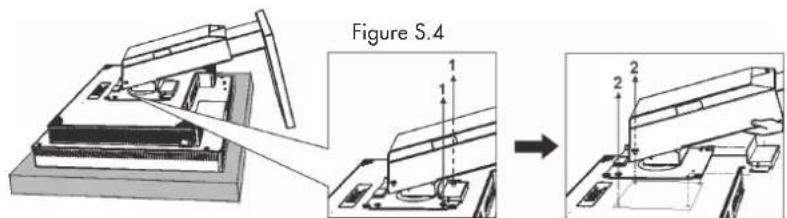 NEC AccuSync 200VX - Remove Monitor Stand for Mounting - 4