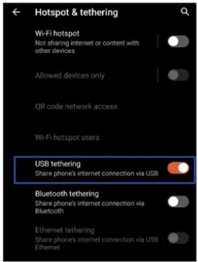 ASUS ROG Phone 5 Ultimate - Partage de connexion USB - 1